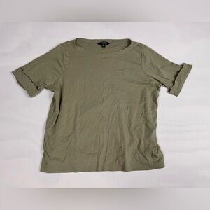 Lauren Ralph Lauren Short Sleeve Olive Green Top Women’s 2X